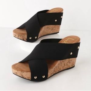 Lulus Ginnie Cork Wedge Strap Sandal